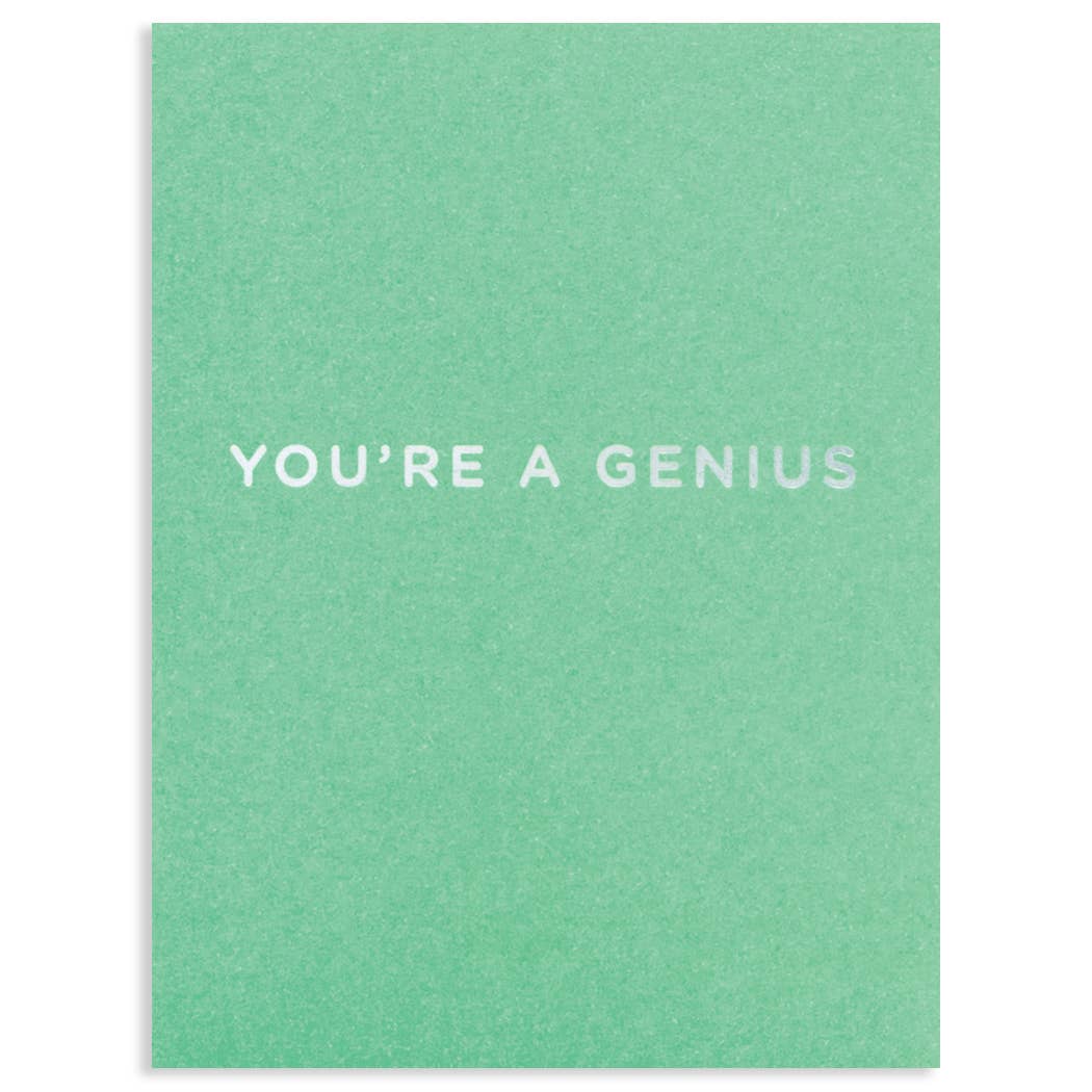You R A Genius YOU'RE A GENIUS | LAGOM CONGRATULATIONS CARD - Spiral Circle
