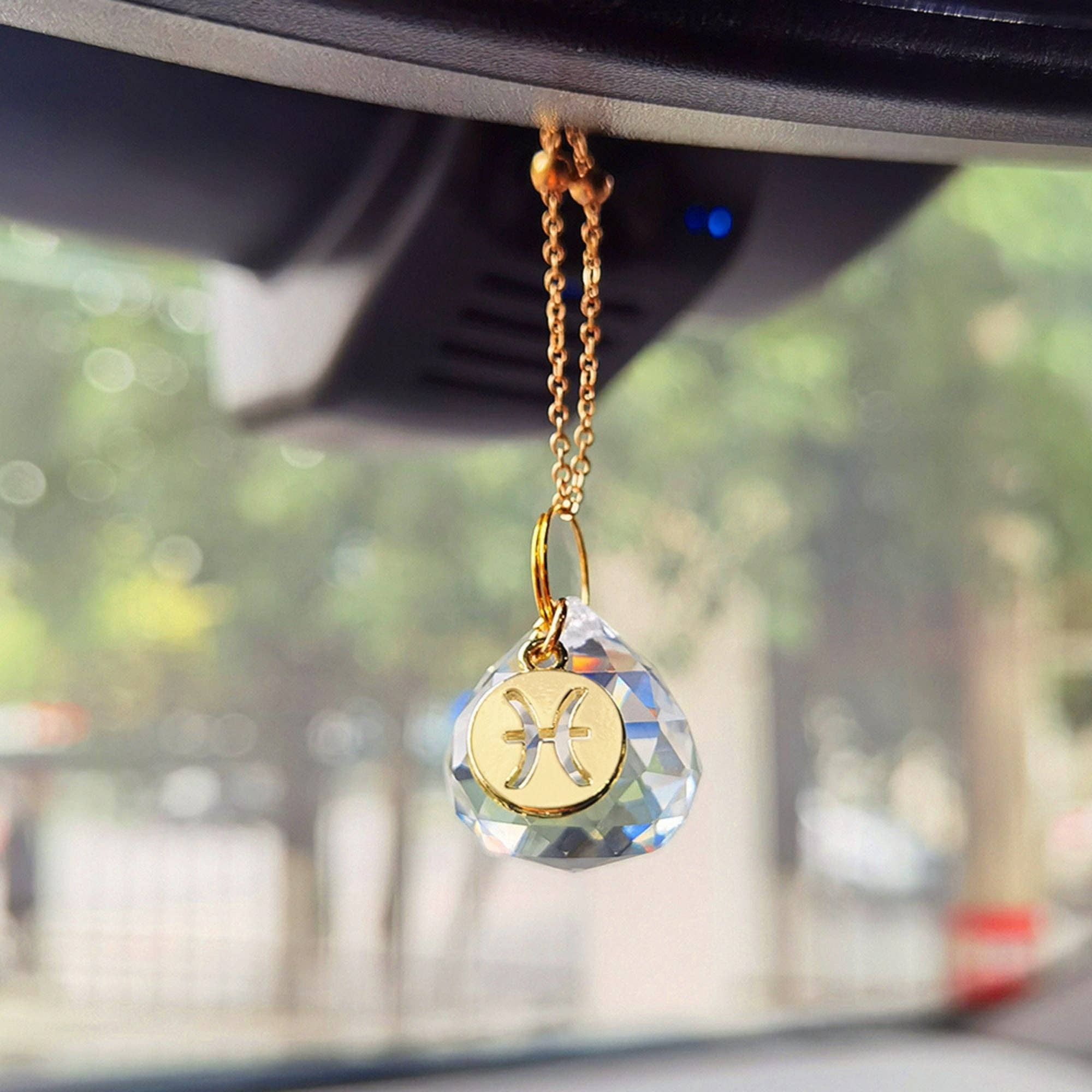 Zodiac Car Hanging Suncatcher Sagittarius - Spiral Circle