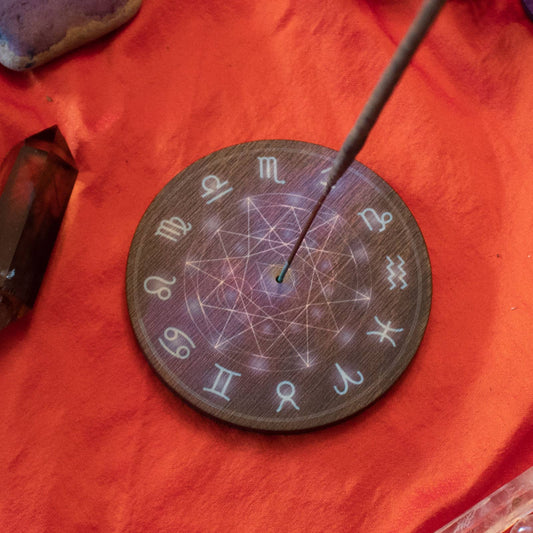 Zodiac | Full Color | Stick Incense Burner - Spiral Circle