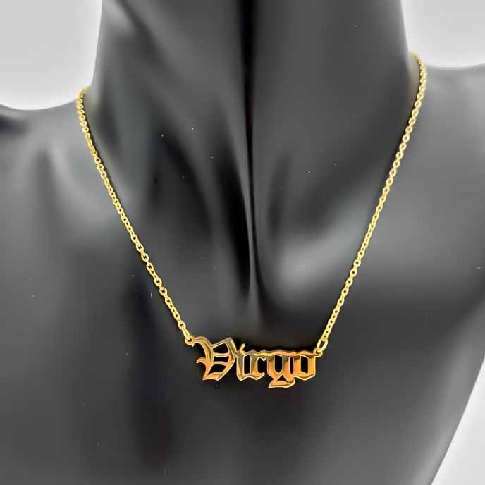 Zodiac Necklace | Gold - Spiral Circle