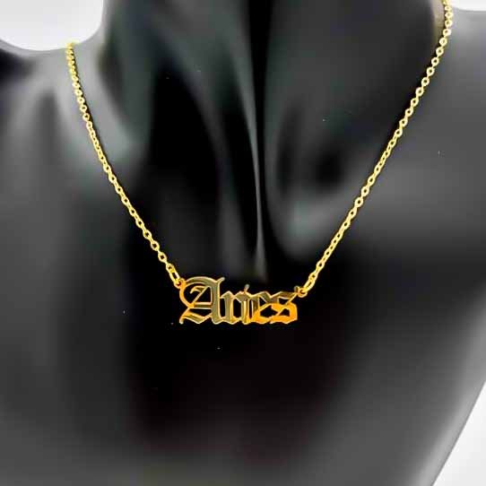 Zodiac Necklace | Gold - Spiral Circle