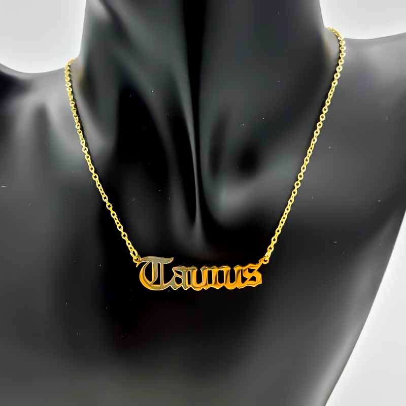 Zodiac Necklace | Gold - Spiral Circle