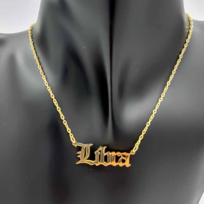 Zodiac Necklace | Gold - Spiral Circle