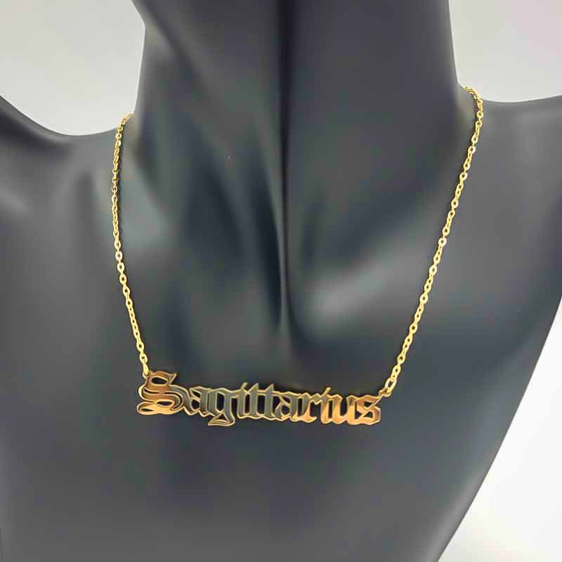 Zodiac Necklace | Gold - Spiral Circle