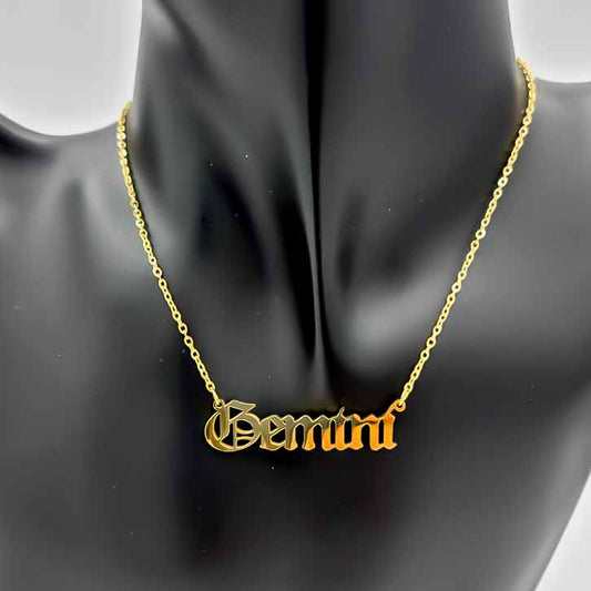 Zodiac Necklace | Gold - Spiral Circle