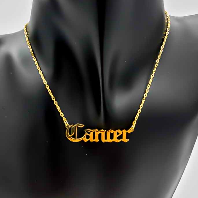 Zodiac Necklace | Gold - Spiral Circle