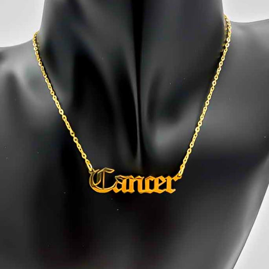 Zodiac Necklace | Gold - Spiral Circle