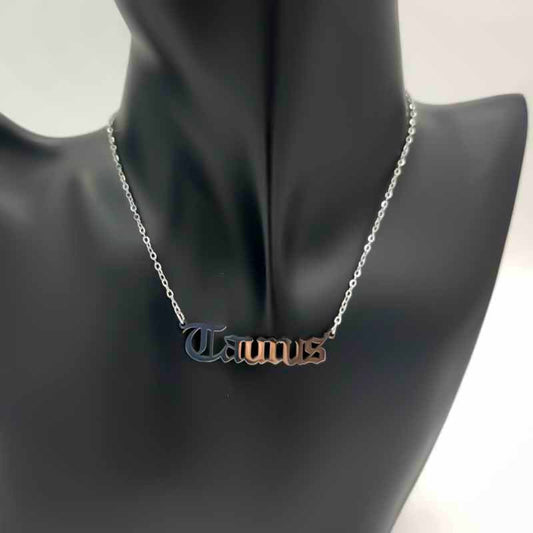 Zodiac Necklace | Silver - Spiral Circle