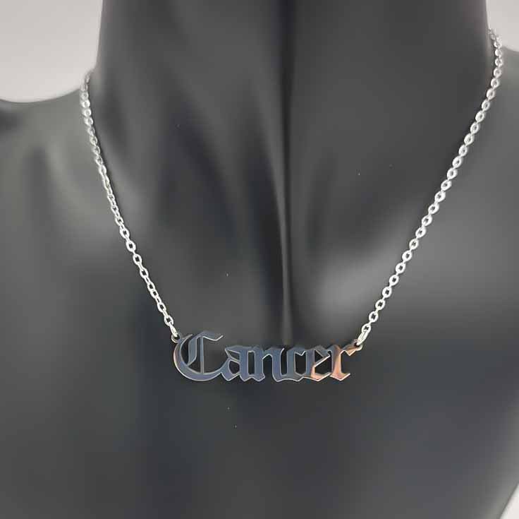 Zodiac Necklace | Silver - Spiral Circle