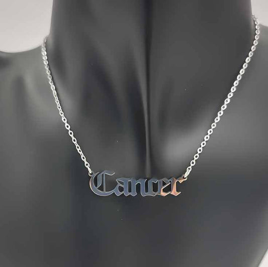 Zodiac Necklace | Silver - Spiral Circle