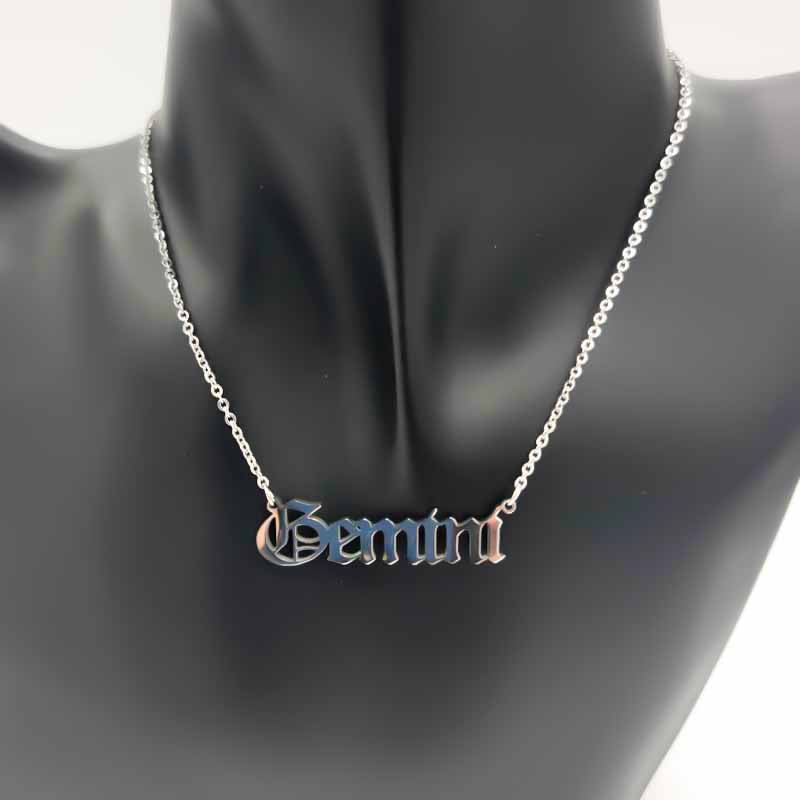 Zodiac Necklace | Silver - Spiral Circle