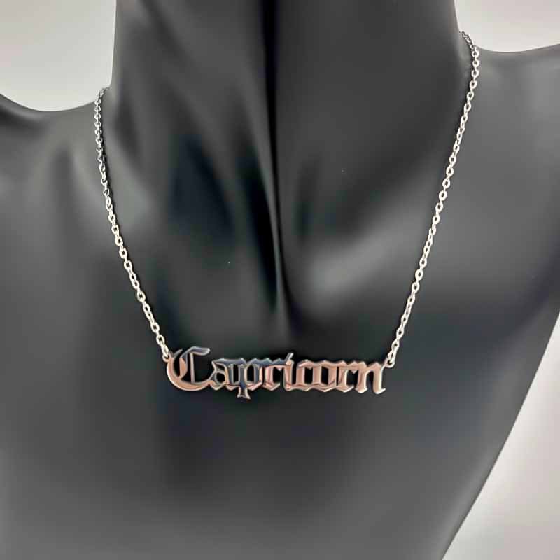 Zodiac Necklace | Silver - Spiral Circle