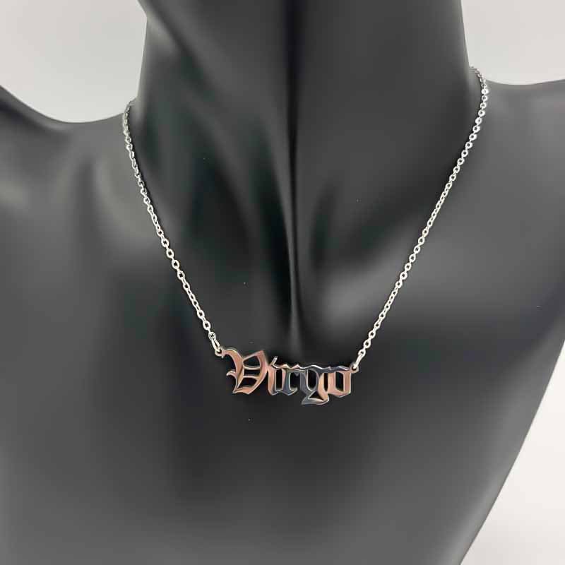 Zodiac Necklace | Silver - Spiral Circle