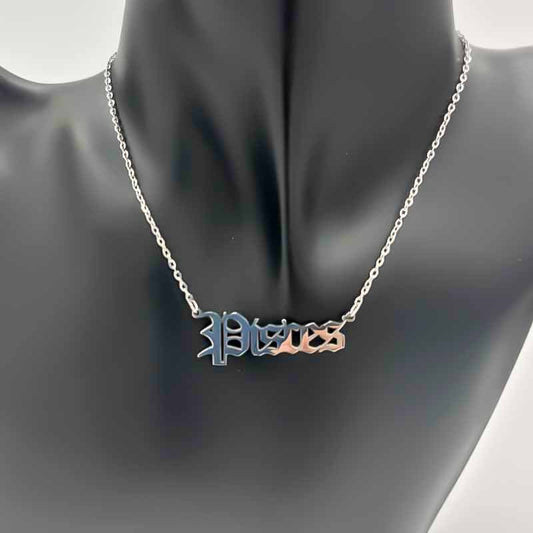 Zodiac Necklace | Silver - Spiral Circle