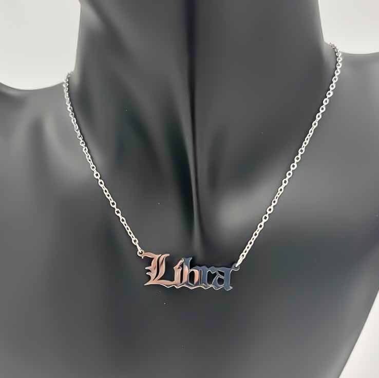 Zodiac Necklace | Silver - Spiral Circle