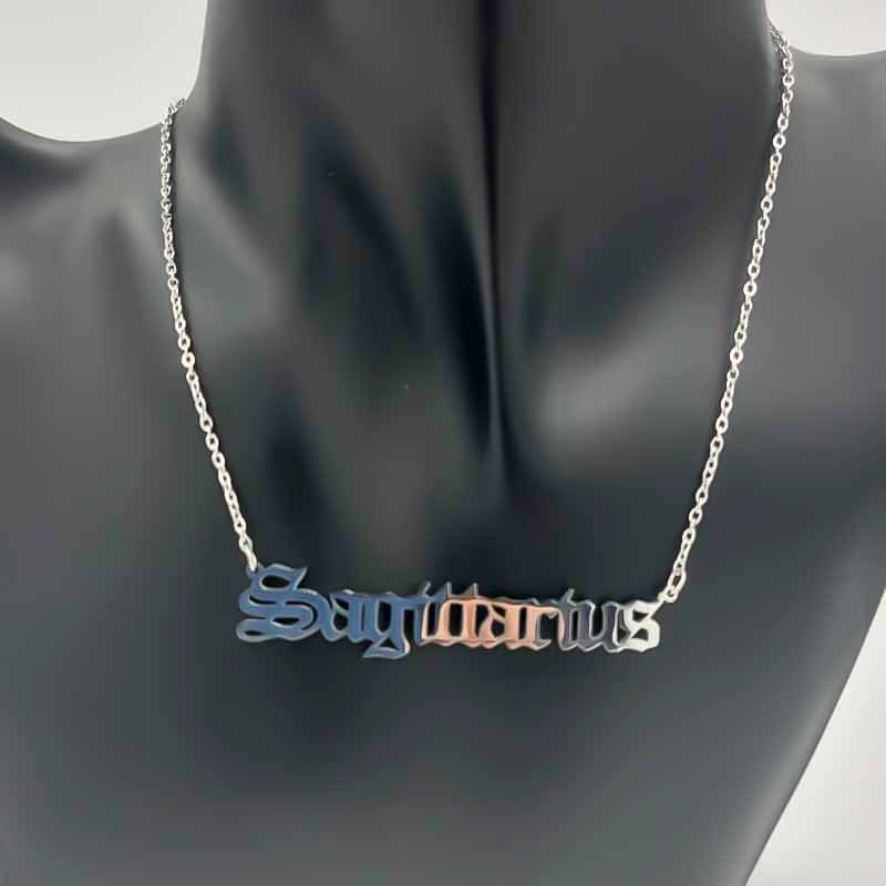 Zodiac Necklace | Silver - Spiral Circle